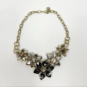 Anthropologie‎ Statement Crystal Rhinestone Gold Necklace
